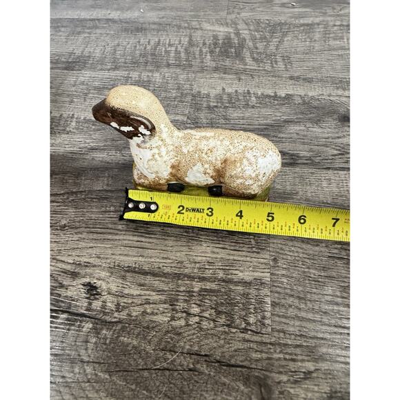 Vaillencourt Folk Art Chalkware Sheep Set #61 #166 #167 1980’s Rustic Primitive - Picture 11 of 16